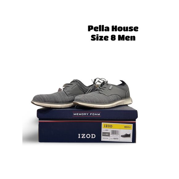 Izod Drift Men Size 8 Lace-up Casual Breathable Fashion Shoes Grey NEW With Box main image 4